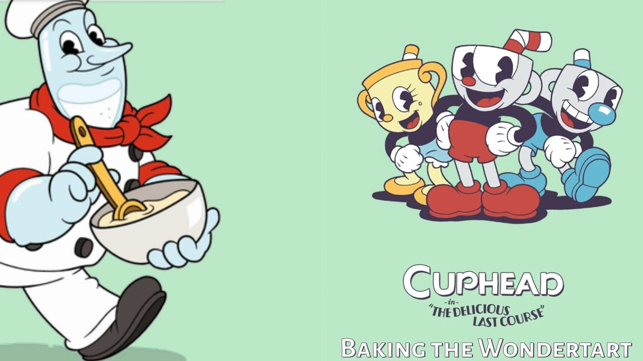 Promotional art of Chef Saltbaker, Ms. Chalice, and the Cups.