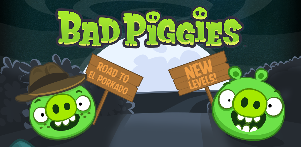 Bad Piggies promotional artwork featuring two Piggies.