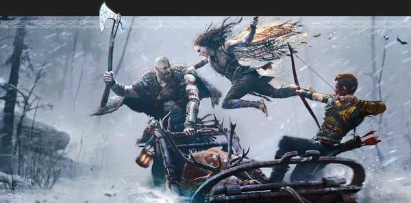 Kratos and Atreus fend off Freya.