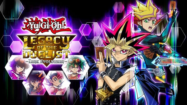 Image is the cast of Yu-Gi-Oh! Legacy of The Duelist Link Evolution. 